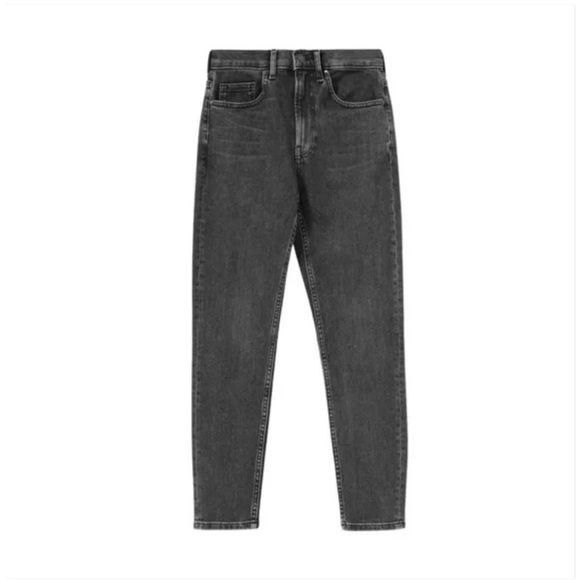 Everlane Mid Rise Ankle Jeans in Washed Black Denim Cropped Sz 31 - Picture 3 of 6